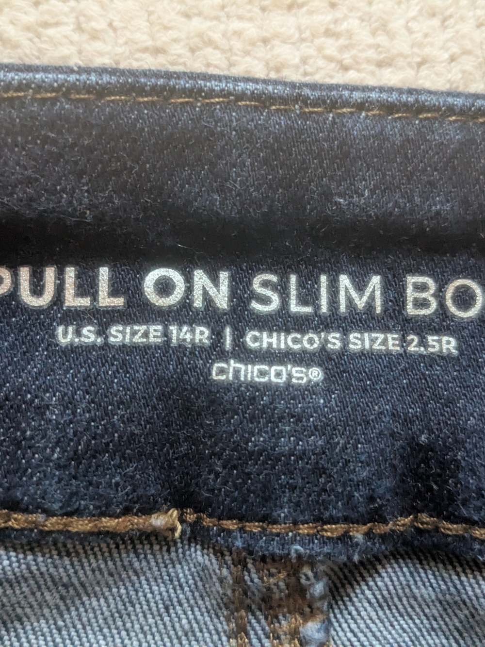 Chico's Slim Pull-On Jeans in Dark Indigo